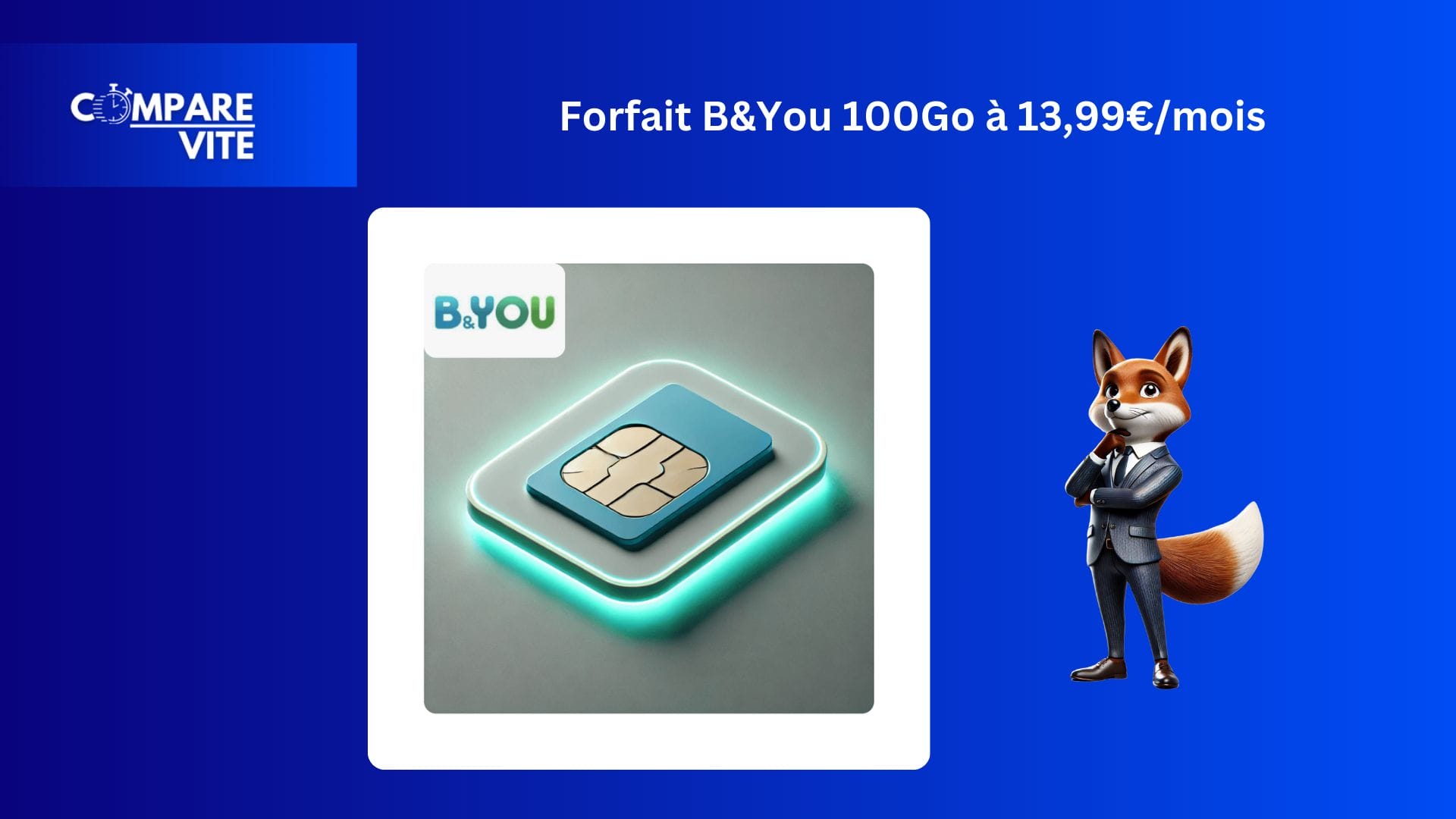 Forfait B&You 100Go 5G à 13,99€/mois : La Puissance de la 5G Sans Engagement !