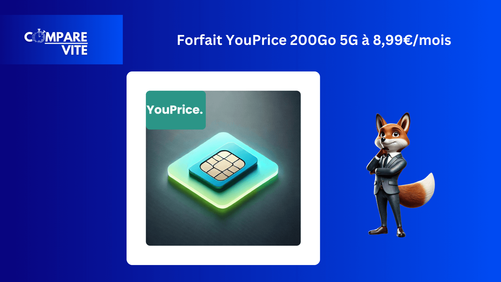 Le Forfait YouPrice « Le Swift » 200Go à partir de 8,99€/mois : La 5G Ultra-Puissante sur le Réseau de Votre Choix !