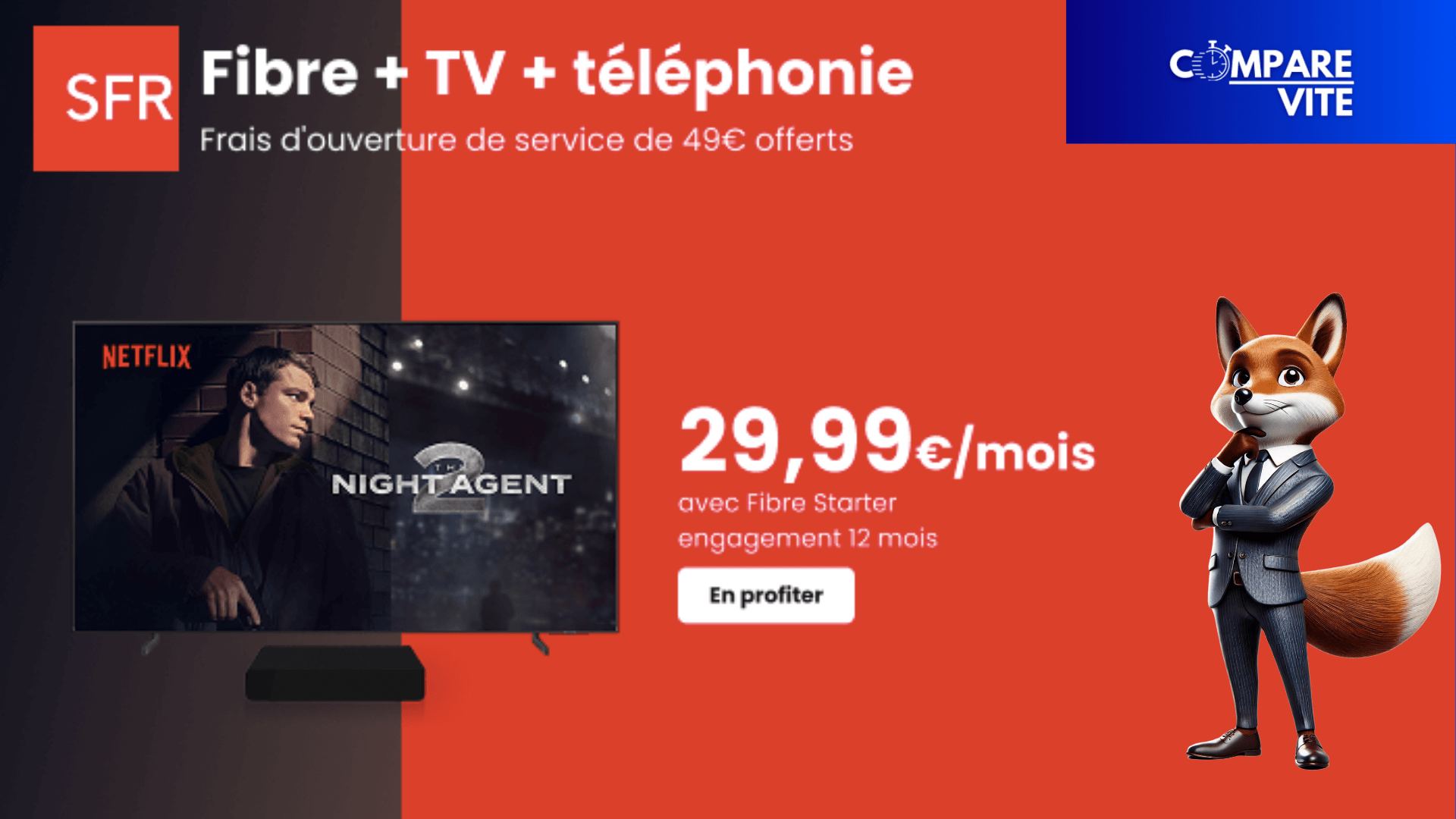 SFR Frappe Fort avec l’Offre Fibre Starter à 29,99€/mois !
