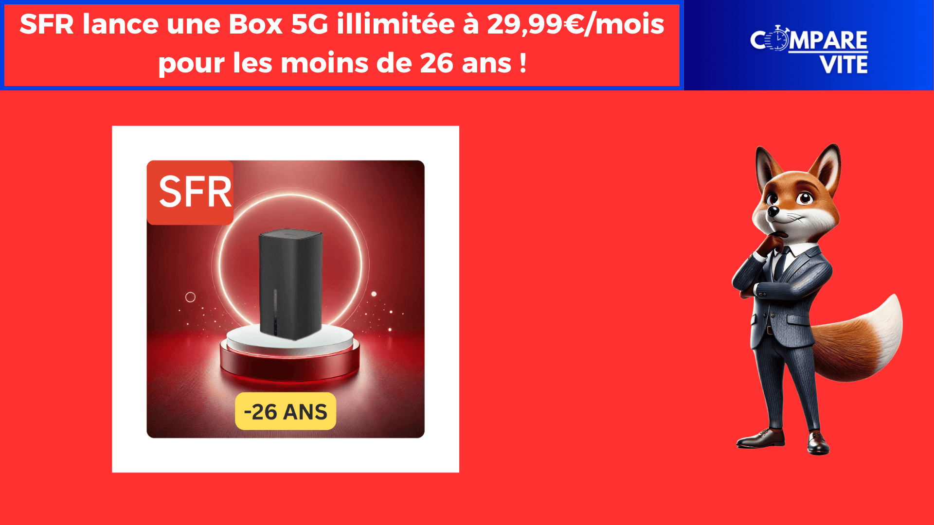 SFR lance une Box 5G illimitée à 29,99€/mois pour les moins de 26 ans