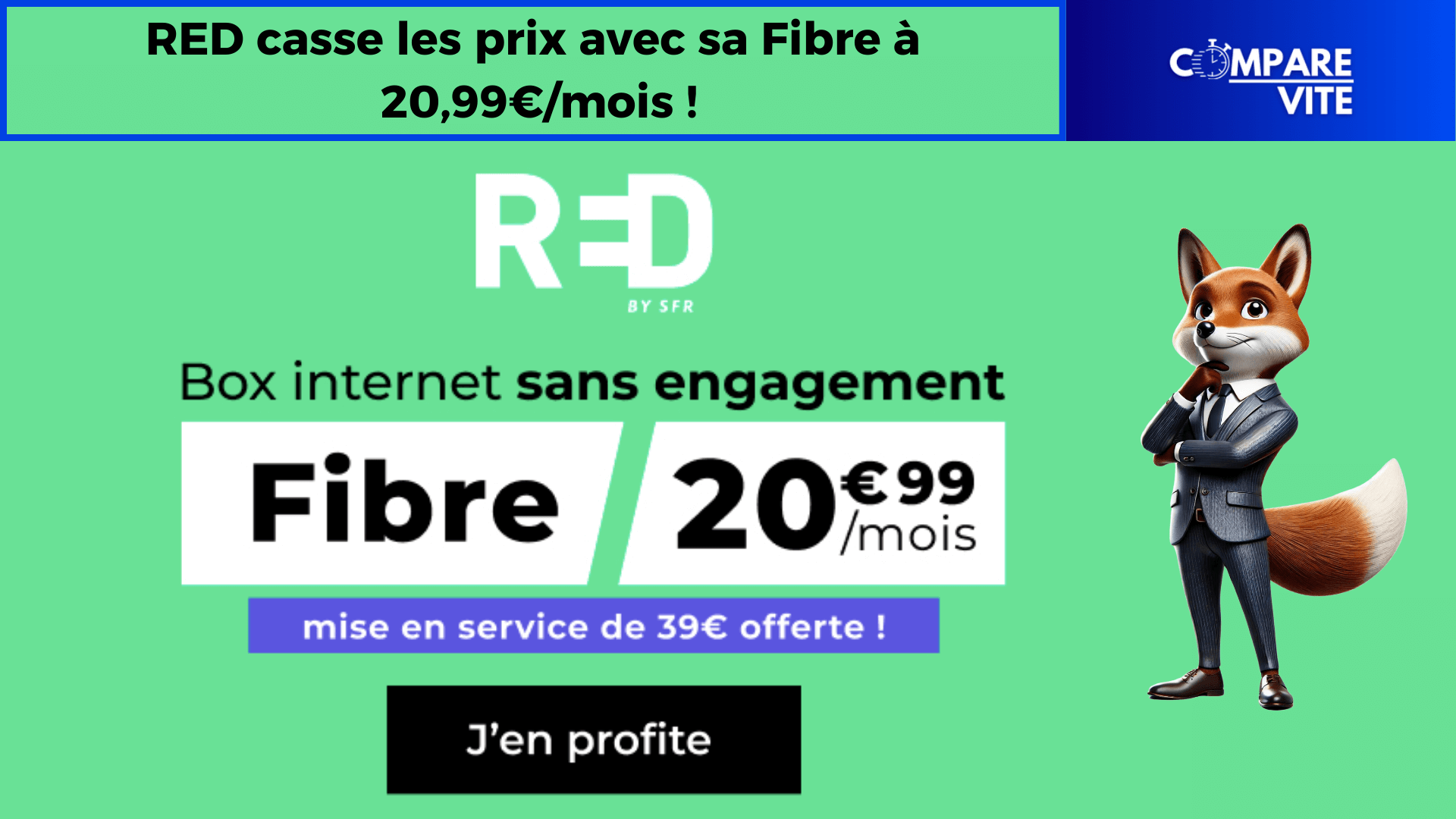 RED Fibre : l’abonnement internet sans engagement à 20,99€/mois