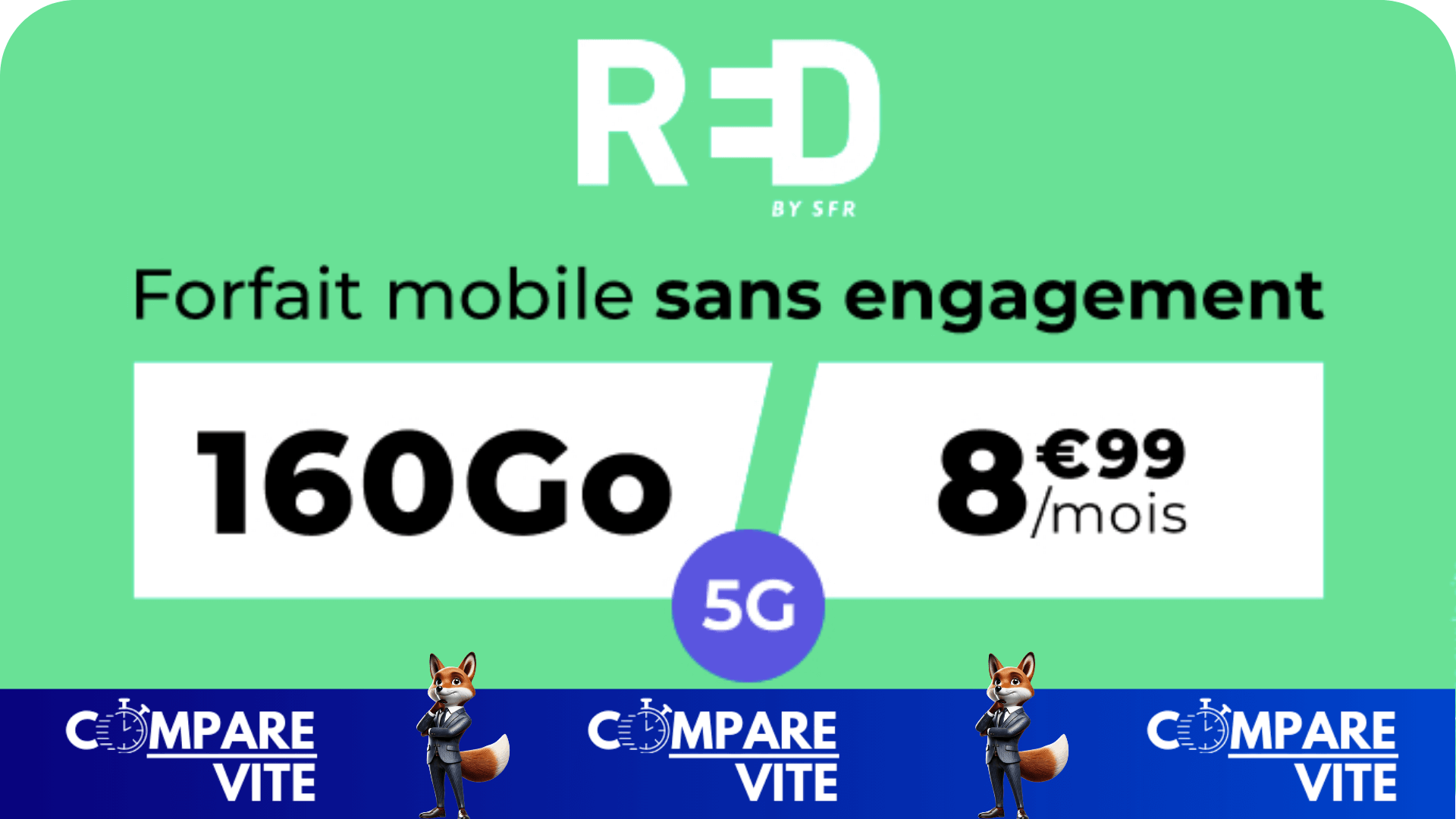 Forfait RED 160 Go 5G : un max de data à petit prix
